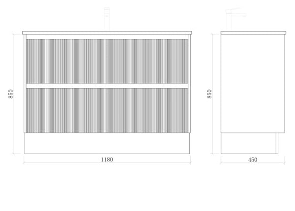 Nico 750-1500mm Floorstanding Vanity
