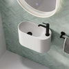 Ari 450 x 220 Cast Stone Wall Basin, 1 Tap Hole