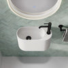 Ari 450 x 220 Cast Stone Wall Basin, 1 Tap Hole
