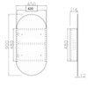 Oval 450 Mirror Cabinet
