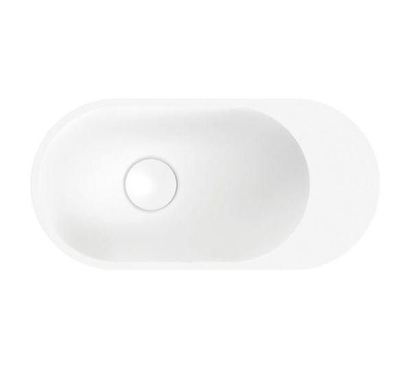 Ari 450 x 220 Cast Stone Wall Basin, No Tap Hole