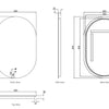 Oval 900x600mm LED Mirror