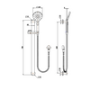 Nova II Shower on Rail Champagne