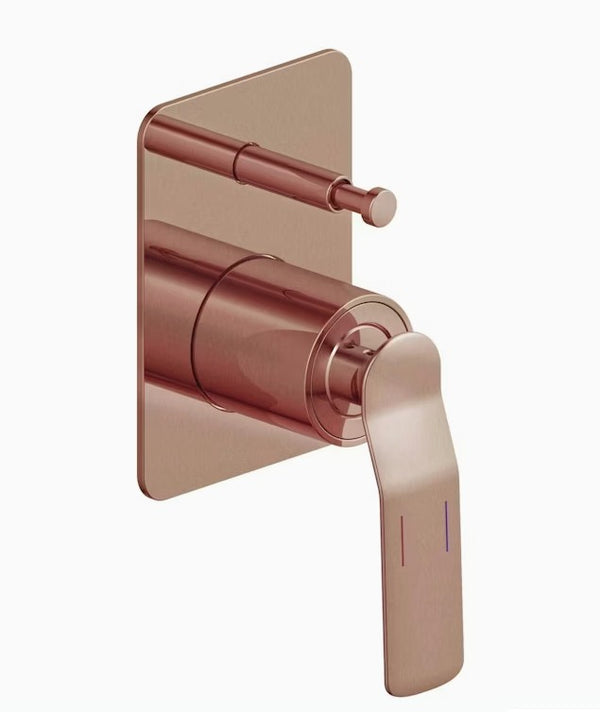 Synergii shower or bath mixer with diverter button - 7 Colours