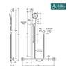 Luciana Care Inverted T Rail Shower with Push/Pull Slider
