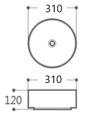 Rondo 310 Matte White Basin