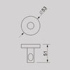 Rondo Brushed Nickel Robe Hook