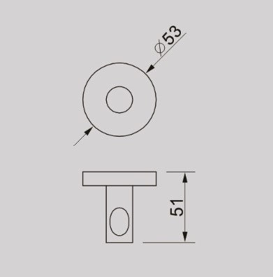 Rondo Brushed Nickel Robe Hook