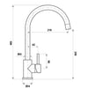 Elle Chrome  Stainless Steel Sink Mixer