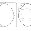 Pebble Matte Black Asymmetrical Framed Mirror, 900 x 1200mm