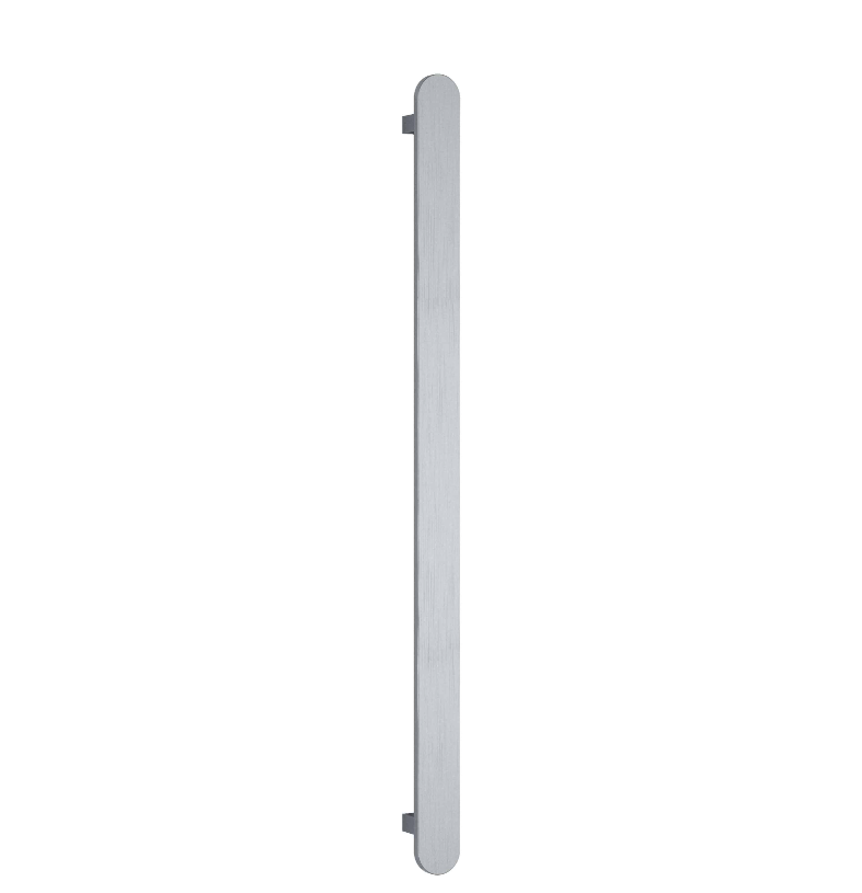 Oval Brushed Stainless steel Vertical Heated Towel Rail