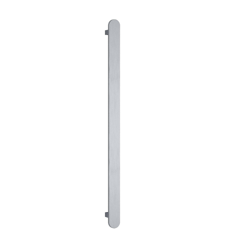 Oval Brushed Stainless steel Vertical Heated Towel Rail