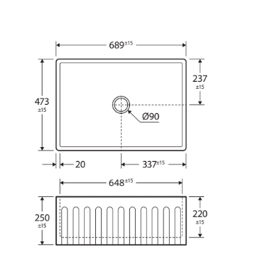 Kingston 689 Single Butler Sink