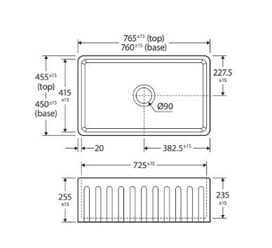 Kingston 750 Single Butler Sink