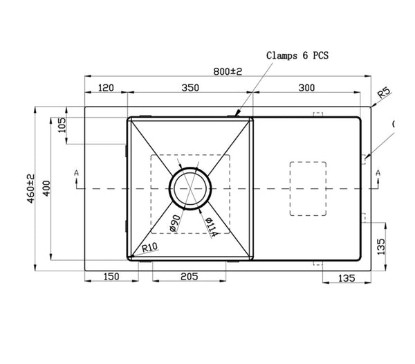Impact 800 Single Bowl With Drainer
