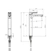 Nova High Rise Basin Mixer - Brushed Nickel