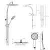 Tiffany 250 Curved Full Combo Shower Set