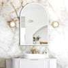 Arch 1200(H)x800(W) Matte White Metal Frame LED Mirror