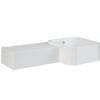 Petit 765 x 355 Square Wall Basin, Left Edge, No Tap Hole