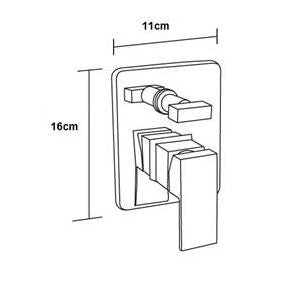Cube Shower Mixer With Diverter