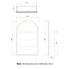Arch 500 x 800 Mirrror Cabinet