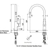 Astro II Gooseneck Sink Mixer - Brushed Nickel