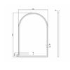 Arch 1200(H)x800(W) Black Metal Frame LED Mirror