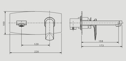 Lora Bath Mixer With Spout