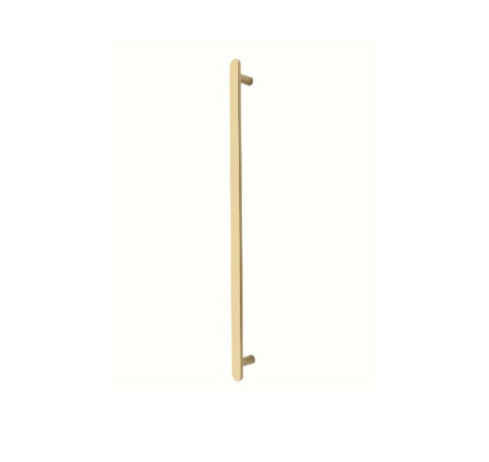 Nova Vertical Heated Towel Rail - Brushed Brass