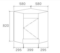 Bella 600 Corner Vanity