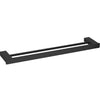 Bianca Black Double towel rail 600-900mm - Bayside Bathroom