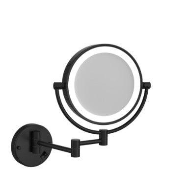 Black Wall Mounted 5X Magnifying Mirror