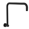Round Matte Black Fixed Gooseneck Shower Arm