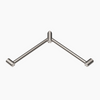MECCA Care 600x600mm Brushed Nickel Wrap Around Corner Grab Rail 32mm