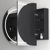 Chloe Black Oak Curved 1500 LED Mirror Cabinet