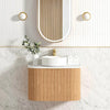 Curved Bondi 600mm-1800mm Fluted Woodland Oak Vanity