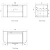 Curved Bondi 600mm-1800mm Fluted Woodland Oak Vanity