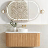 Curved Bondi 600mm-1800mm Fluted Woodland Oak Vanity
