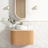 Curved Bondi 600mm-1800mm Fluted Woodland Oak Vanity