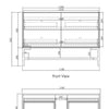 Boston Light Grey 1200mm Wall Hung Vanity