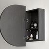 Chloe Black Oak Curved 900 LED Mirror Cabinet