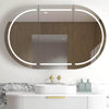 Chloe Natural Oak Curved 1200 LED Mirror Cabinet