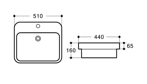 Coco 510 Semi Insert Basin