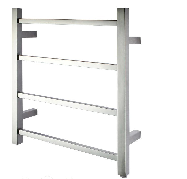 Cubo Chrome 500 Square 4 Bar Heated Towel Rail