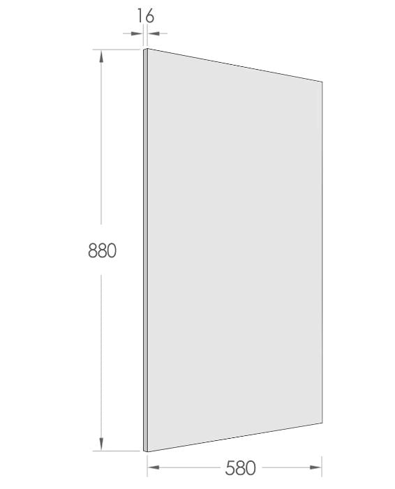 Matte Black Base Cabinet End Panel