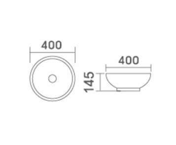 Eternal Above Counter Basin - Matte White