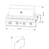 Euro 4 Burner Built-in & Hood Barbeque