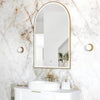 Arch 1200(H)x800(W) Gold Metal Frame LED Mirror