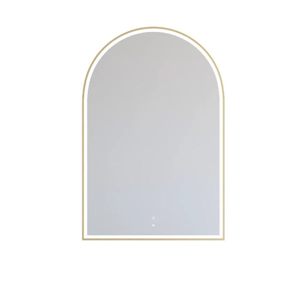 Arch 1200(H)x800(W) Gold Metal Frame LED Mirror