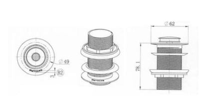 Brushed Brass 32mm Pop Up Waste ( No Overflow)